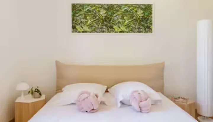 Chambre enfant ou amis avec deux lits simples au Champ des Mouettes